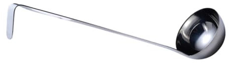Garneck Spoon Stainless Steel Silver Spoon for Kitchen Soup Stew Comfortable Long Handle