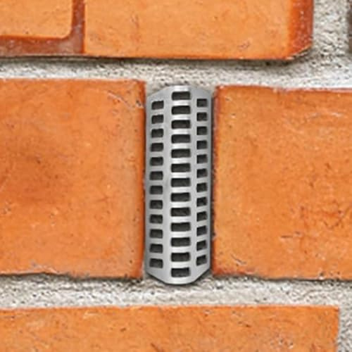 HEBEOT 40Pcs Stainless for Steel Brick Wall Drain Covers Weep Shield Weep Hole Covers Brick Weep Hole Inserts for MORTAR Repair 2.76 * 2.8inch