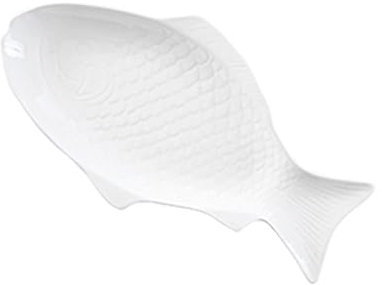 Amosfun Plato De Pescado Creativo Plato Llano Ovalado Cuchillería Bandeja Para Servir Aperitivos Plato De Fruta Platos De Fondue Bocadillo Plato De Servir Pavo Bandejas Para Comida