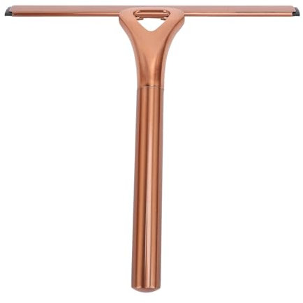 Raclette de Douche pour Portes en Verre, Essuie-Glace de Salle de Bain en Silicone en Acier Inoxydable 304, Raclette Multifonctionnelle pour Portes, Miroirs, Carrelage, Vitres (Antique Bronze)