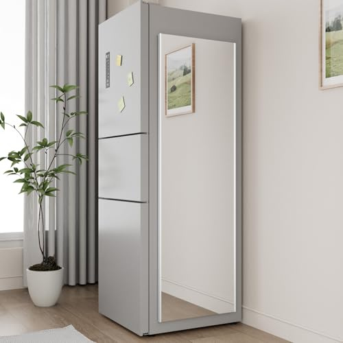 brisafe Magnetspiegel 140x40cm Ganzkörperspiegel, Unzerbrechlich, Weiß