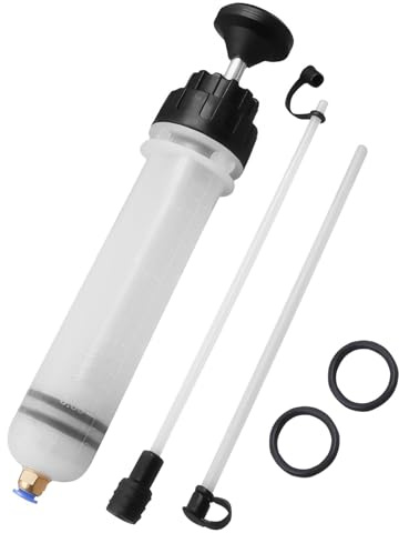 huoflame Ölabsaugpumpe Spritze 500ml – Transparentes 2-in-1 Werkzeug zum Absaugen & Einfüllen – Für Bremsflüssigkeit, Getriebeöl, Kühlflüssigkeit, Motoröl bei Auto Motorrad Rasenmäher