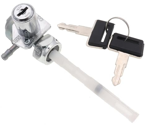 SWVYDC Rubinetto Benzina Moto Adatto per CG CBT XF, valvola di intercettazione, Rubinetto della Pompa, Rubinetto di Scarico con Chiave di Blocco antifurto