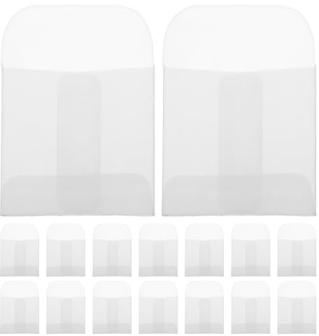 OSOLADY Lot de 50 Enveloppes Transparentes 5x5 Cm en Papier Sulfurisé Semi-transparent, Pochettes Miniatures pour Bijoux, Étiquettes, Pièces de Monnaie et Cartes, Adaptées au Classement