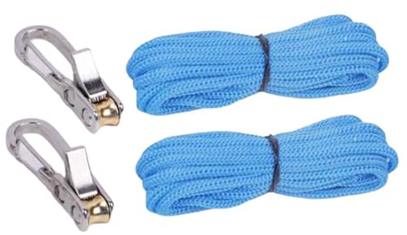 rockible Corda con tenditore a Rullo, regolatore per Paracord, Pratico, Portatile, Professionale, Strumento per tendere la Corda, per riporre Oggetti in casa, 2 Ganci