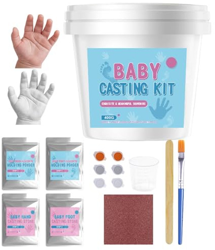 Molde de Mano en Polvo para Escayola | Set Creativo de Huellas de Mano para Niños | Polvo para Molde de Huella - para en Casa, Sala de Estar, Zona de Juegos, Cumpleaños y Celebraciones