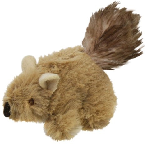 OurPet's PlayNSqueak Backyard Cat Toy Squeaking Squirrel, All Breed Sizes