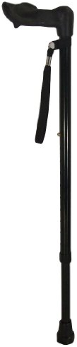 Aidapt Right Handed Adjustable Height Lightweight Walking Stick with Anti Slip Ferrule Foot to Aid Stability and Confidence when Walking Supplied with a Hanging Carry Strap