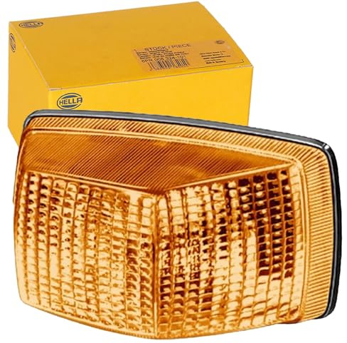 HELLA - Blinkleuchte - Halogen - 6/12/24V - Anbau/geschraubt - Lichtscheibenfarbe: gelb - Stecker: Crimpkontakt - rechts - Menge: 1 - 2BA 001 416-021
