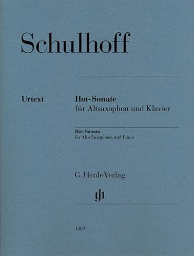 Hot-Sonate für Altsaxophon und Klavier, Urtext: Altsaxophon und Klavier;Blasinstrumente;