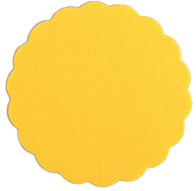 500 Airlaid Glasuntersetzer rund für Gläser 9cm Durchmesser Stoffähnlich | Untersetzer Getränkeuntersetzer Coasters Stoffoptik | Hochzeit Gastronomie Catering Hotel | Premium QUALITÄT | Gelb