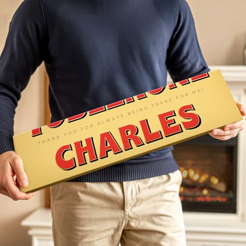 XXL Toblerone Personalisiert mit Name - 3.6 KG Personalisiertes Riesen Toblerone, Milchschokolade mit Honig und Mandelnougat (3.6 KG)
