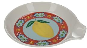KitchenCraft World of Flavours Löffelablage mit italienischem Design, Keramik, mehrfarbig, 12,5 x 11,5 cm