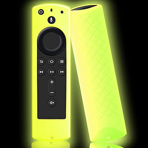Covers for All-New Alexa Voice Remote for Fire TV Stick 4K, Fire TV Stick (2nd Gen), Fire TV (3rd Gen) Shockproof Protective Silicone Case - Chartreuse