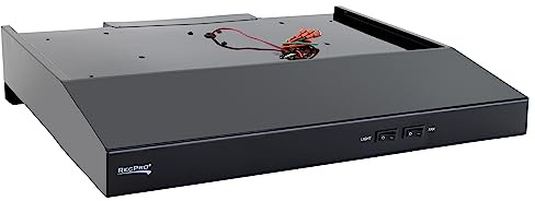 RecPro RV Stove Range Hood Vent | 22 Black | Low Profile | 12V | Charcoal Filter