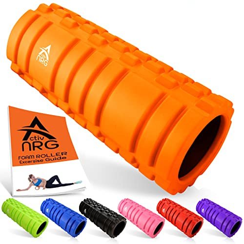 ActivNRG Fitness skumroller för djupvävnad muskelmassage triggerpunkt muskelterapi (orange)