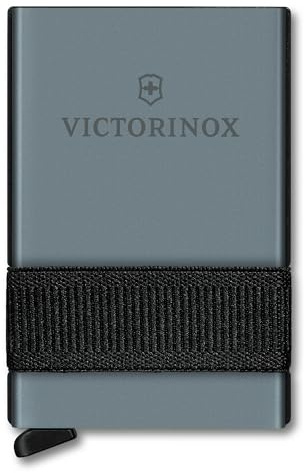 Victorinox Smart card-plånbok, 2-i-1-plånbok med multiverktyg, 10 funktioner, Swiss Made, kortfodral, inkl. sedelband, grå (Sharp Grey)