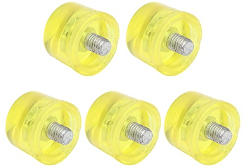5 Stück Gummihammerkopf Ersatz, Hammerkopf Ersatz Gummihammerkopf Ersatz M8x1 Weiche Transparente Gelbe Schlagspitze Zubehörset Kit (Φ25mm)
