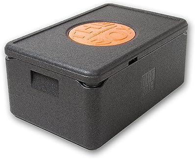 THE BOX Thermobox Gastro groß - Volumen: 60 x 40 x 27,5 cm (38 Liter) - Nutzhöhe: 21 cm - Farbe: schwarz - 1 Isolierbox aus EPP Kunststoff
