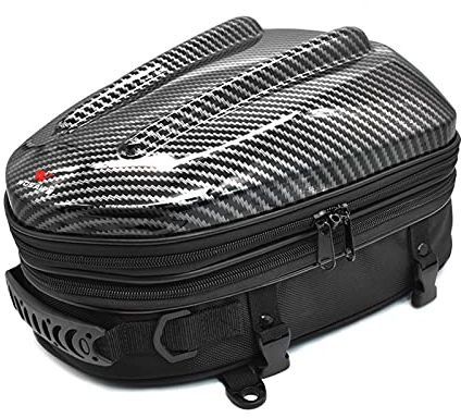 KOCAN Motorradsitz-Hecktasche, wasserdichte Multifunktionale erweiterbare Motorrad-Gepäcktasche mit Helmaufnahme, Rucksack Handtasche