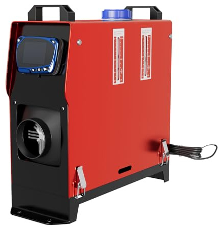 HENGMEI 8KW Dieselheizung 12V Standheizung Diesel Lufterhitzer Raumheizung Air Diesel Heizung mit LCD Monitor Auto, RV, Boote, LKW Heizung (Typ A, Schwarz+Rot)