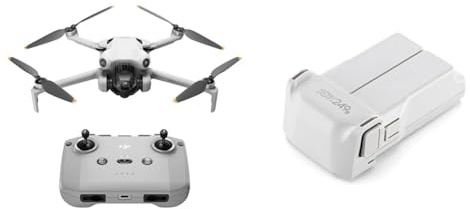 DJI Mini 4 Pro RC-N2 - Drone Pieghevole per Adulti con Fotocamera HDR 4K e Batteria Intelligente