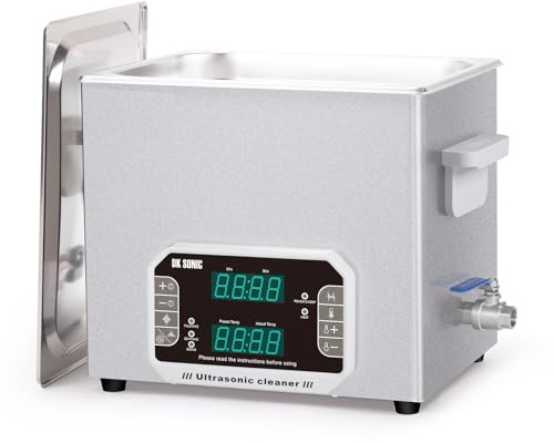 DK SONIC Ultraschallreiniger 10L, 240W Hochleistungs-Ultraschallreinigungsgerät mit Timer, Heizung und Touch-Steuerung, vielseitig einsetzbar für Motorradmotoren, Vergaser, Ketten (inkl. Korb)