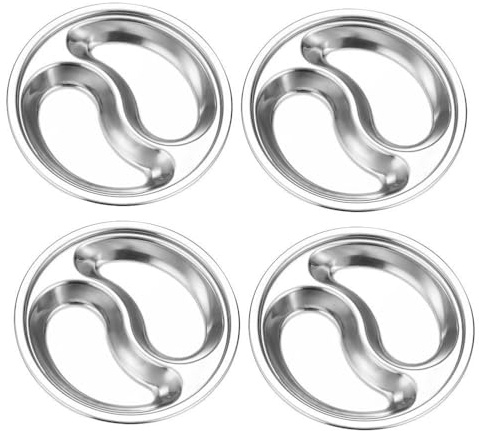 Ciieeo 8 Pcs Soucoupe Inox Dip Assiette Inox