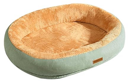 Colcolo Hundebett, Plüschkissen, weiche Zwingermatratze, selbstwärmend, große Katzenbetten, Haustierschlafbett für kleine, mittelgroße Hunde und Katzen zum, Grün, L