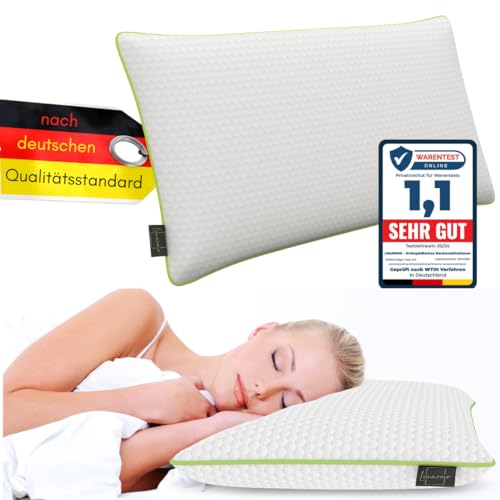 Limarmo Orthopädisches Nackenstützkissen für 80x40, 800x400 mm, viscoelastisches Kissen, Visco Kopfkissen, Kissen, Nackenkissen Memory-Schaum, Viscoschaum, Schlafen,weiß (710 x 420 x 110 mm)