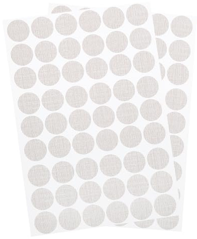 sourcing map 2 Sheets/108Pcs Screw Hole Stickers, 21mm/0.83inch PVC Self-Adhesive Screw Cover Sticker Dustproof Round Screw Covers Caps for Wooden Furniture Cabinet Shelve, Grey