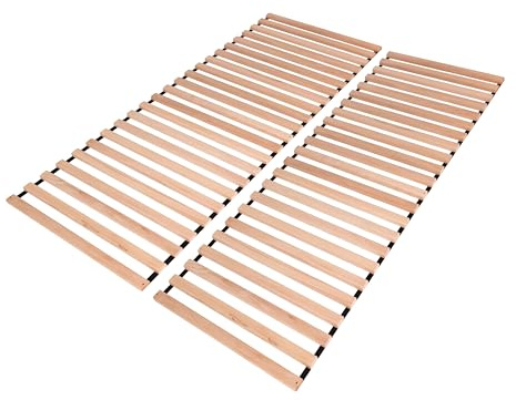 KROKWOOD Premium Slatted Bed Base – Set of 20 Durable and Stable Wooden Bed Slats, Solid Beech Replacement Slats 150 x 200 cm
