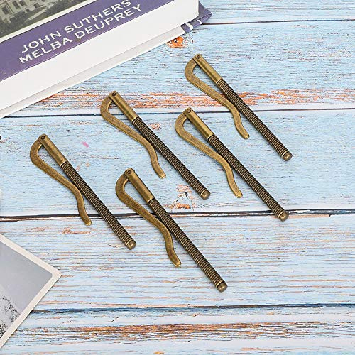 OPPWONG Geldklammer, Federklammer, Geldklammer mit 5 Stück Galvanisiertem Stahl für Leder-Geldbörsen (Bronze)