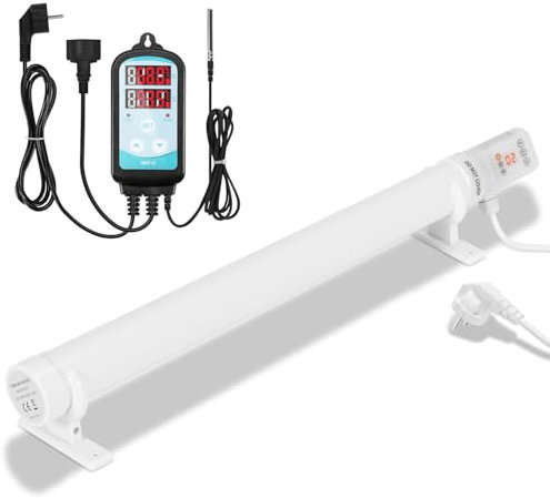 Tubiaz 120 W växthusvärmare med termostat, elektrisk växthusvärmare för växthus med timer-, tidsplanerings- och cykelfunktion, perfekt för skåp och växthus