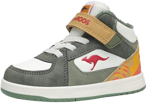 KangaROOS Unisex barn K-CPI Kalino Mid Ev sneakers, Militärgröna löv jumpers, 27 EU