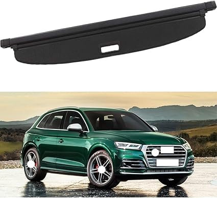 REAGAR Versenkbare Laderaumabdeckung für Audi Q5 2010 2019, hintere Gepäckablage Sicherheits Gepäckträgerabdeckung Tonneau-Abdeckung Sichtschutzabdeckung
