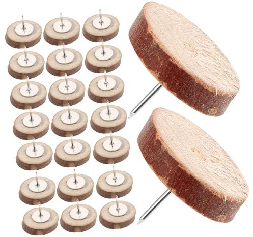 Operitacx 100stücke Dekorative Holz Push-pin Holz Scheibe Zeichnung Pin Fotos Boards Pushpin Für Büro Reißnägel Für Korktafeln Reißzwecken Aus