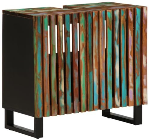 WKIEQACO Set di mobili,Set di mobili da bagno,Armadietto lavabo da bagno 62x34x58 cm Acacia in legno massello