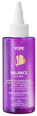 YOPE SCALP SERUM MICROPEELING | SUCCINIC ACID & TARTARIC ACID | OILY SCALP | 98% INGREDIENTS OF NATURAL ORIGIN |150ML