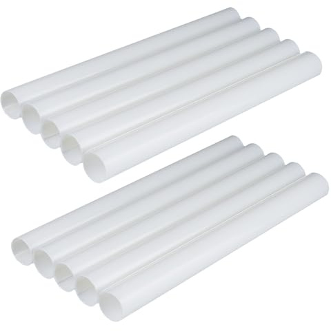 Hohitenz 10-pack rörkåpor för värmerör – Vit rörbeklädnad Ø15–18mm, Längd 200mm – Skyddskåpa för radiatorrör, snygg väggfinish