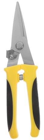 UKCOCO Tijeras para Chapa Metálica y Hierro Antideslizantes, Acero Inoxidable, Multiusos para Corte Industrial, Uso en Jardinería y Bricolaje, 1 Unidad, Resistente y Duradera