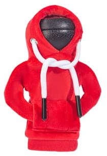 StratoNex Funda para pomo de palanca de cambios, sudadera con capucha para cambio de marchas, funda decorativa para coche, color rojo