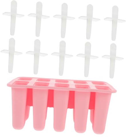 NUOBESTY Moule à Glace Silicone Alimentaire Cavités pour Glaces Maison DIY Démoulage Facile Réutilisable Rose