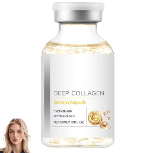 Peptide Intensive Lifting Ampoule,Korean Collagen Ampoule,Anti-Aging Serum for Face with Collagen & Peptide Complex,Skin Tightening & Firming for Women,Korean Skincare,Brightening,50ml (1PC)