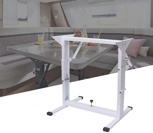 Folding Metal RV Table Stand - Collapsible Base for Dinette, Caravan, Boat & Outdoor Use - Durable and Portable Solution