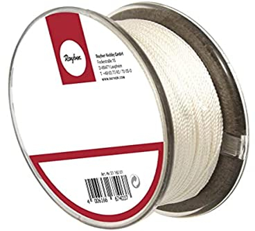 Rayher Seta Naturale per Infilare, Bianco, 0,35 Mm Ø, Rocchetto 25 M, 8902202