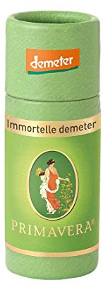 PRIMAVERA Ätherisches Öl Immortelle demeter 1 ml - Aromaöl, Duftöl, Aromatherapie - regenerierend, aufbauend, stärkend - vegan