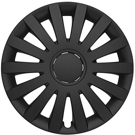 Albrecht 15 pollici copricerchi nero opaco per cerchioni in acciaio - Copriruote in plastica di alta qualità - Copriruote durevoli in confezione originale Albrecht - Made in EU