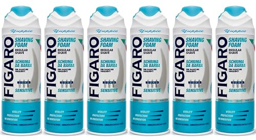 6x Figaro Rasierschaum für SENSITIVE Haut Shaving foam Rasierschaum 400 ml