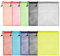 BELLE VOUS Mehrfarbiges Wäschenetz für Waschmaschine mit Kordelzug (10er Pack) - 35,5 x 40 cm - Netz Beutel mit Zugband - Aufbewahrung Sandspielzeug, Wäsche, Socken, Reisen, Sportausrüstung und Mehr